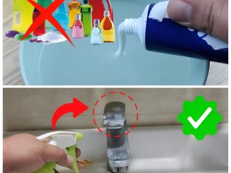 Mixing rice water with toothpaste will yield a multi-purpose solution with surprising effects. Since I learned this tip, my husband has been very diligent in cleaning the house