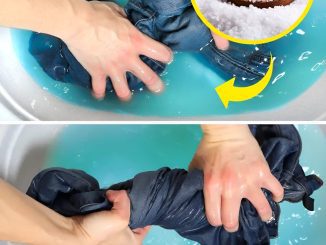 Soak newly purchased jeans in a basin of water with salt and vinegar. You will still be satisfied with the results 1 year later