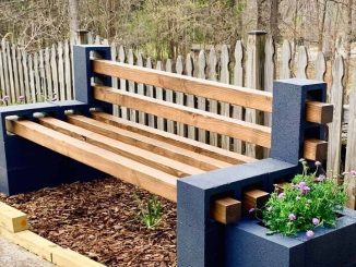 DIY Cinder Block Bench: Cute Outdoor Seating