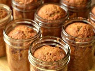 Banana bread in a jar